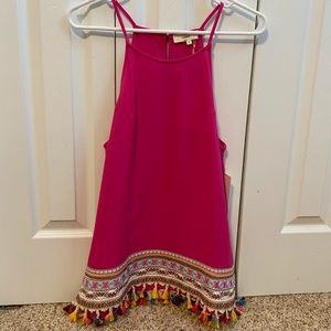 NWT size small entro hot pink sleeveless top